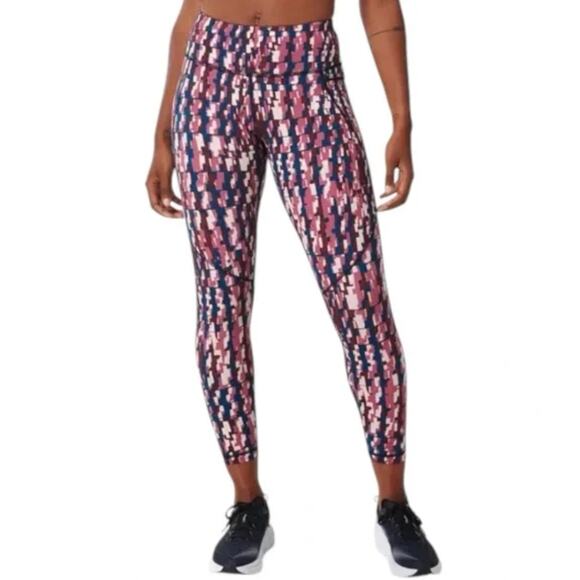 Sweaty‎ Betty Power Pocket Leggings 7/8 Length in Pink Check Size US 4 - Picture 11 of 11